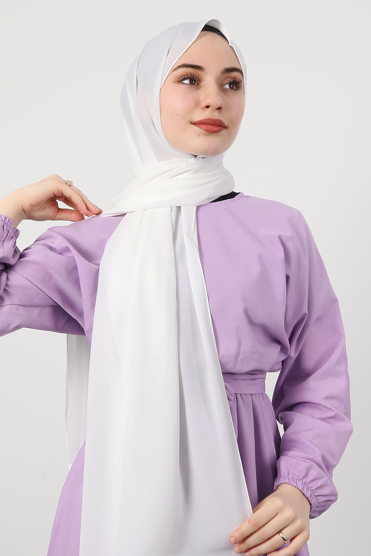 Medine İpeği Şal Beyaz 