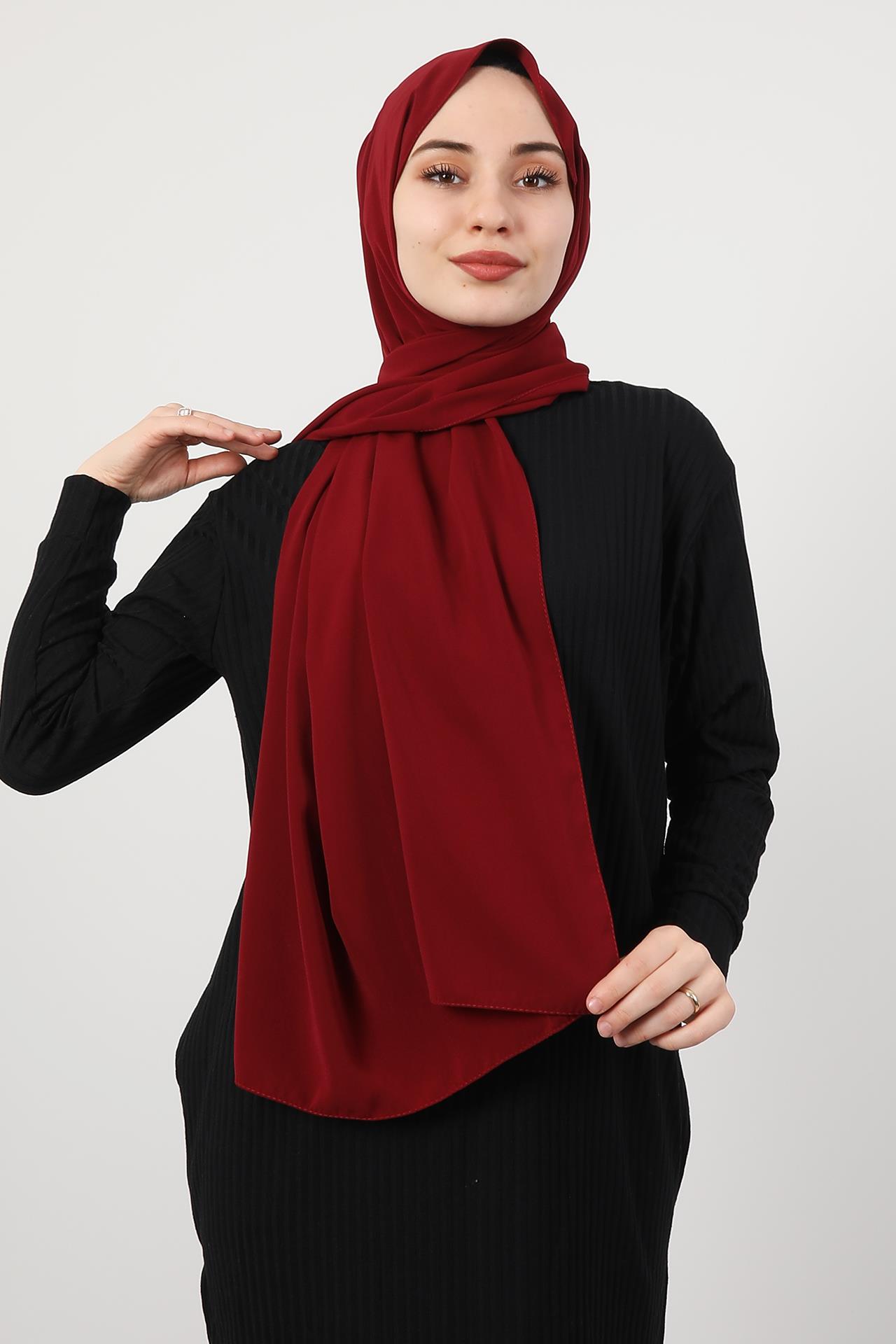 Medine İpeği Şal Bordo 